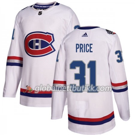 Montreal Canadiens Hockeydrakt Carey Price 31 2017-2018 Hvit Classic Adidas Authentic - Herre